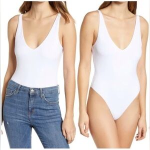 Leith White Bodysuit